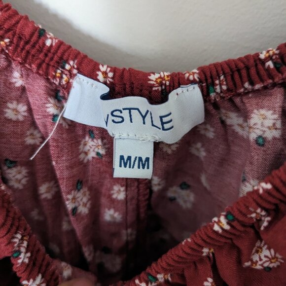 MyStyle, festival, Floral, Midi Dress, red, Size M, New with Tag - Picture 5 of 6